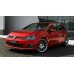 Накладка сплиттер на передний бампер на Volkswagen Golf VII